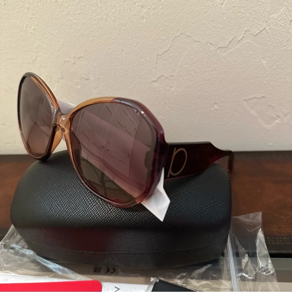 NWT Salvatore Farragamo | Red Oversized Rectangular Sunglasses $399 61-17-145